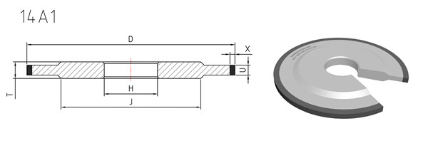 14a1 diamond grinding wheel
