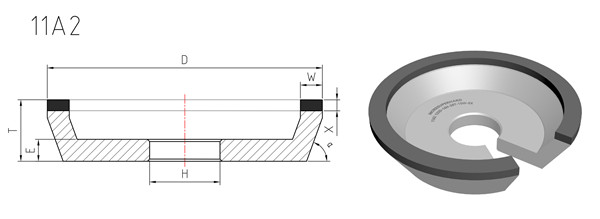 11a2 vitrified diamond wheel