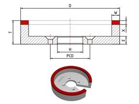 6A2 Diamond Cup Wheel