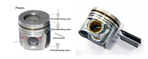 PCD tools for piston