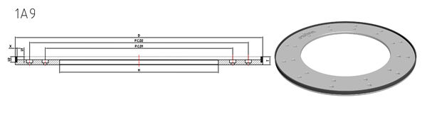 1A9 grinding wheel