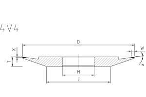 4v4 grinding wheel