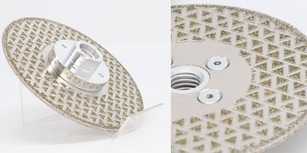 Electroplated diamond cutting disc for marble