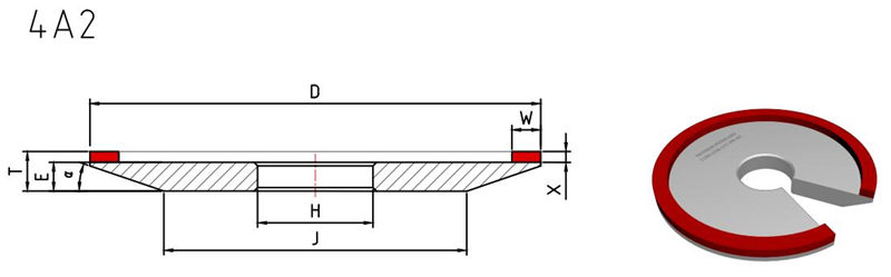 4a2 diamond grinding wheel