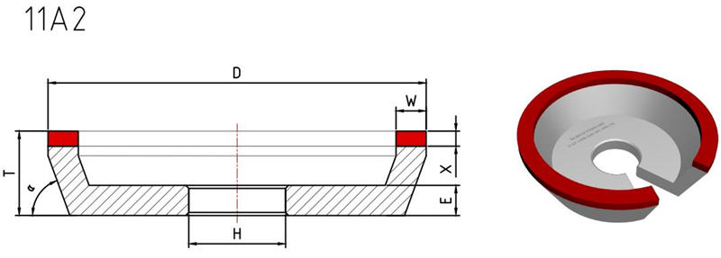 11a2 diamond grinding wheel