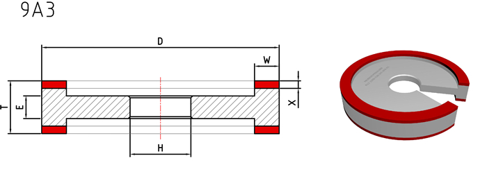 9a3 grinding wheel