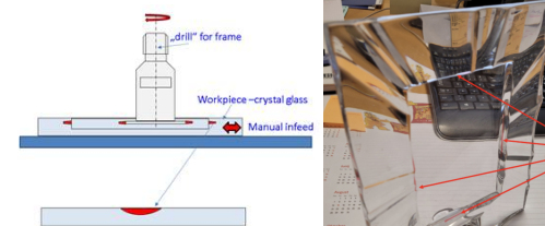 Diamond drill bits for crystal glass