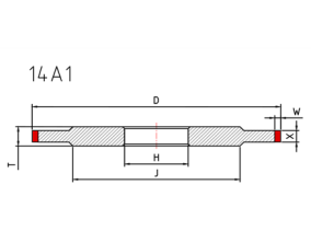 14A1 shape grinding wheel