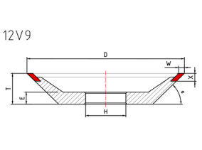 12V9 Diamond Grinding Wheel