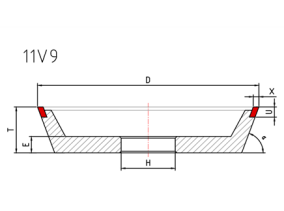 11V9 Diamond Grinding Wheel