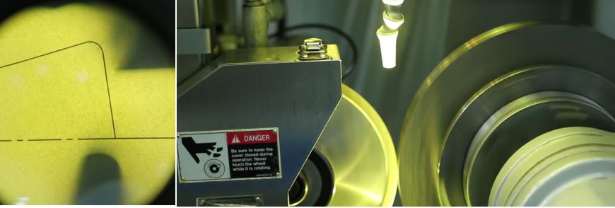 optical profile diamond grinding wheel