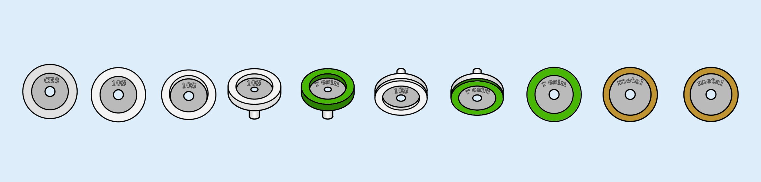 Glass wheel for double straight line edger