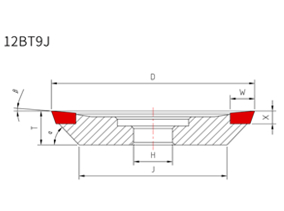 12BT9J diamond grinding wheel