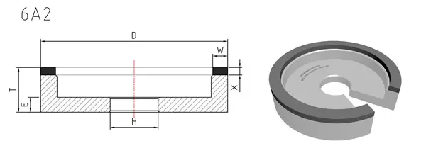 6a2 grinding wheel
