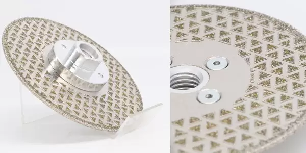 Electroplated diamond cutting disc for marble
