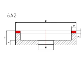 6A2 Diamond Cup Grinding Wheel