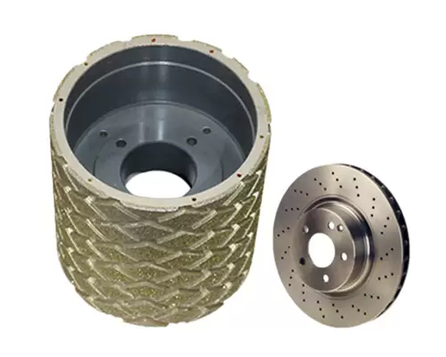 Electroplated diamond drum grinding wheels for brake pad
